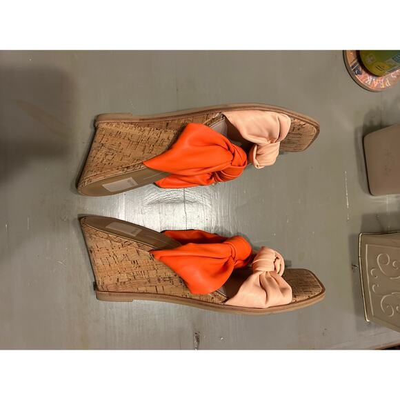 Dolce Vita Adorable Wedge Sandals orange and peach cruise vacation - Picture 6 of 8